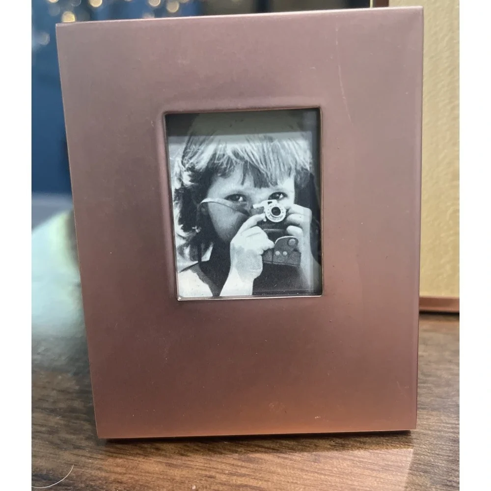Lot Of 3‎ Milano Series Wood & Metal Rose Colored Photo Frame 4x6 1x1.5 1.25x1.5